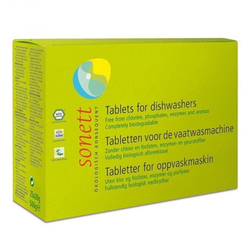 Tabletter for oppvaskmaskin miljøvennlig Sonett 25 stk