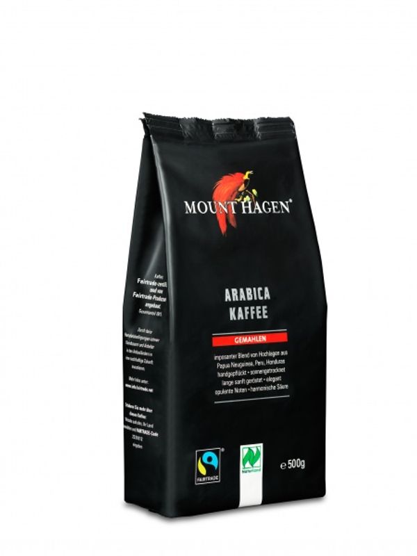 Kaffe filtermalt Arabica økologisk Fairtrade 500 g Mount Hagen