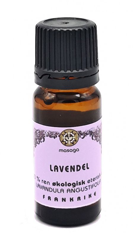 Lavendelolje 100 % eterisk olje økologisk 10 ml Masaga