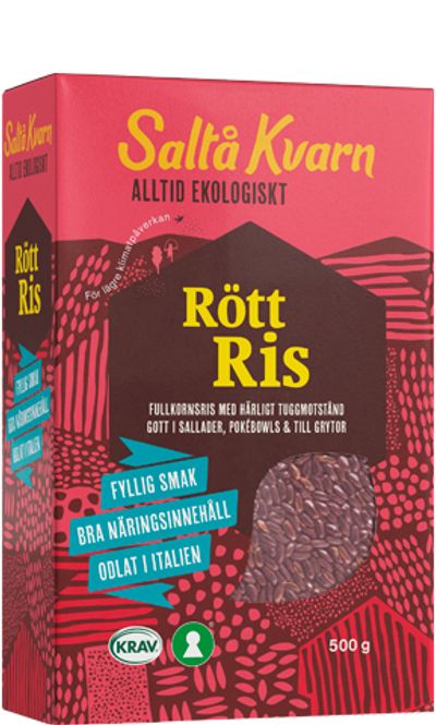 Hovedbilde Rød fullkornsris økologisk Saltå Kvarn 500 g