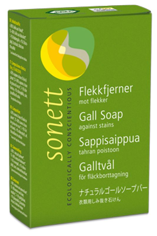 Flekkfjerner såpestykke (gallesåpe) miljøvennlig Sonett 90 g