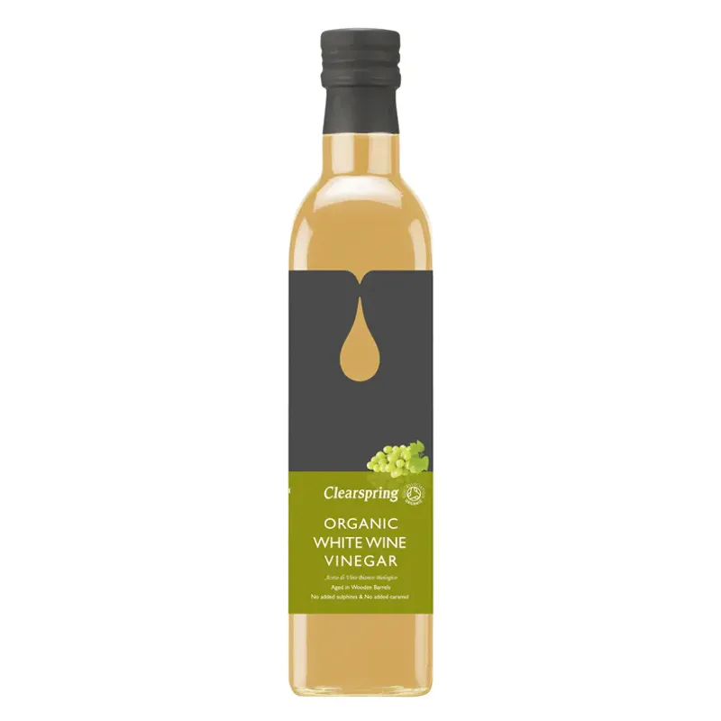 Hvitvinseddik 6 % økologisk  vegan Clearspring 500 ml