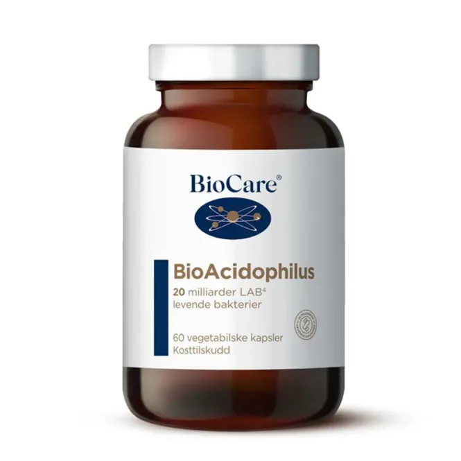 Hovedbilde BioAcidophilus melkesyrebakterier LAB4 60 kapsler BioCare