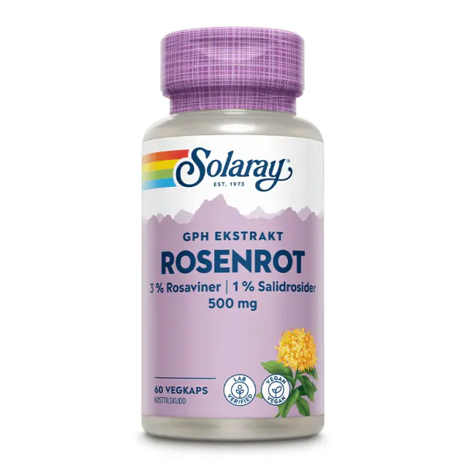 Hovedbilde Rosenrot ekstrakt GPH 500 mg Solaray 60 kapsler
